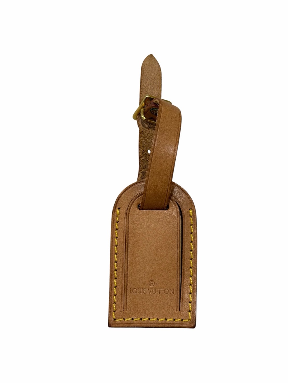 Louis Vuitton Vachetta Leather Luggage Tag 2.75” x 1.57”